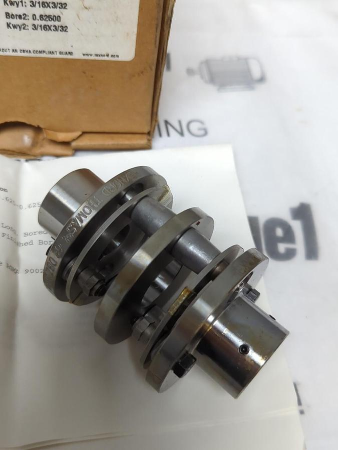 REXNORD,91040703,62DBZ-B-0.625-0.625 COUPLING 0.625 IN BORE 3/16 INX3/32 IN KW