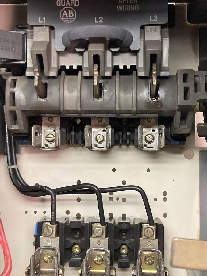 Used Allen-Bradley,2112BSize 1 FVNR 12 Inch Fused MCC Starter Bucket 480V