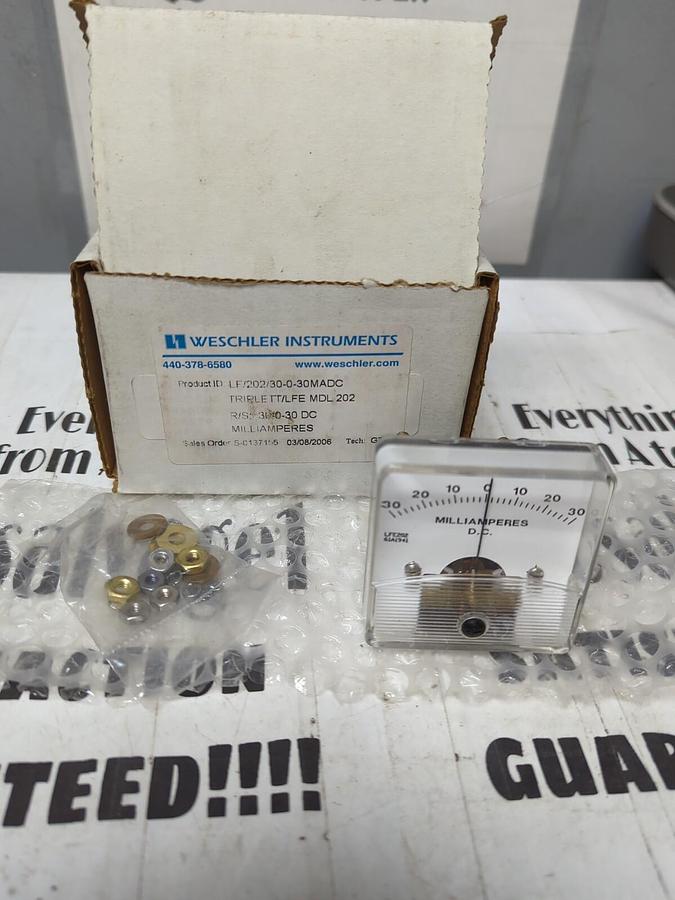 WESCHLER,LF/202/30-0-30MADC R/S: 30-0-30DC,PANEL METER NOS