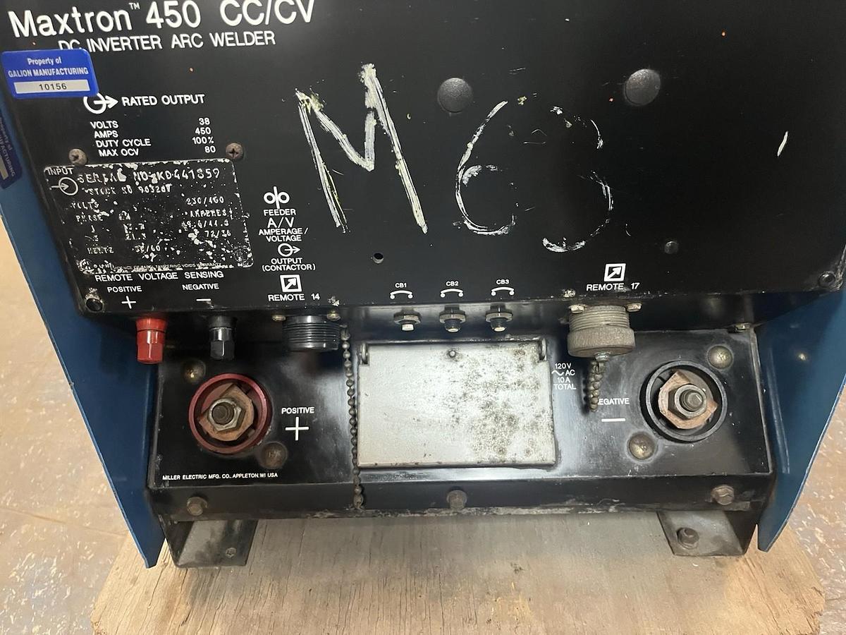 Used MILLER,452,DELTA WELD CV DC WELDING POWER SOURCE