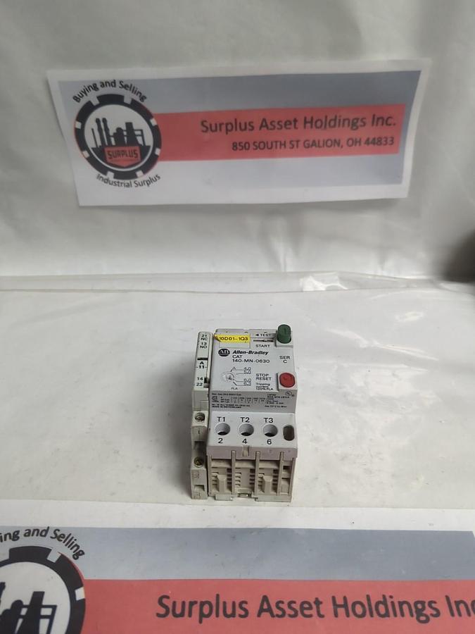 Used ALLEN BRADLEY,140-MN-0630,SERIES C MANUAL MOTOR STARTER PRE-OWNED