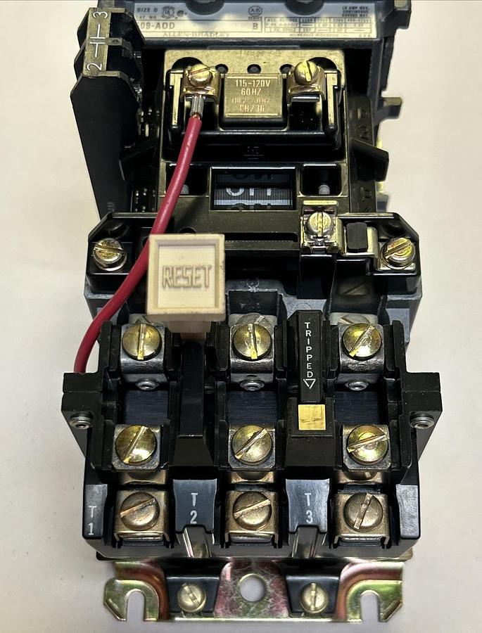 Used ALLEN BRADLEY,509-AOD,NON-REVERSING STARTER SIZE 0 18A 600V
