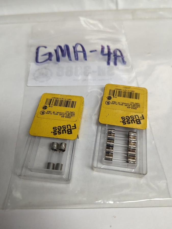 COOPER BUSSMANN,GMA-4A,4 AMP FUSE LOT OF 7 NOS