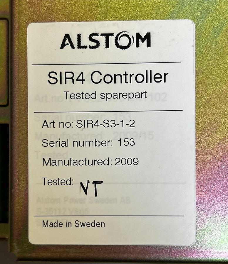 Used ALSTOM,SIR4-S3-1-2,SIR4 CONTROLLER