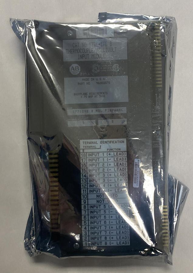Used ALLEN BRADLEY,1771-IXE,SER B THERMOCOUPLE-MILLIVOLT INPUT MODULE REFURBISHED