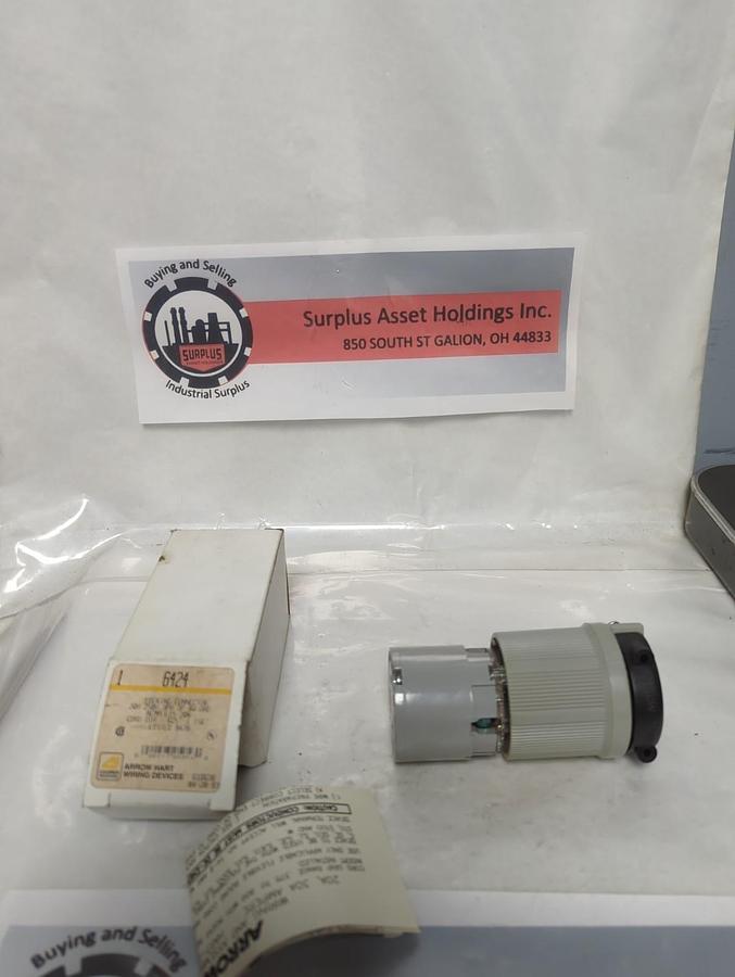 ARROW HEART,6424,LOCKING CONNECTOR NEMA 1 15-20R 250V 20A 3PH 3P 4W NOS