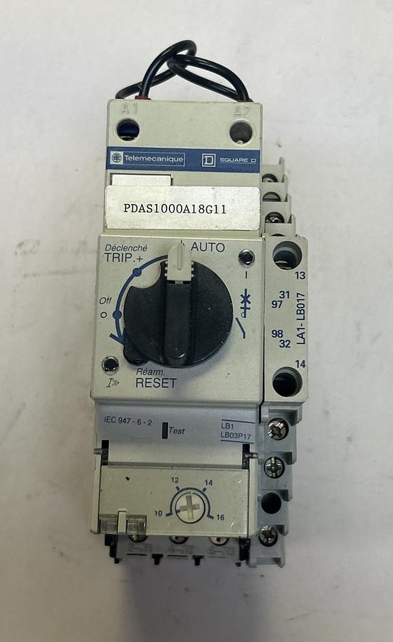Used TELEMECANIQUE,LB1LB03P17,OVERLOAD RELAY PROTECTION MODULE