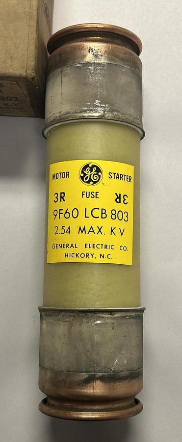 GENERAL ELECTRIC,9F60LCB803,FUSE 2.54KV MAX 60HZ NOS