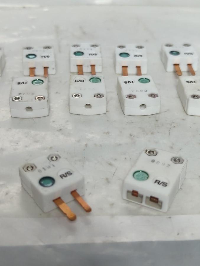 Used OMEGA,0002/0101,R/S CERAMIC THERMOCOUPLE FEMALE/MALE SETS LOT OF 8 PRE-OWNED