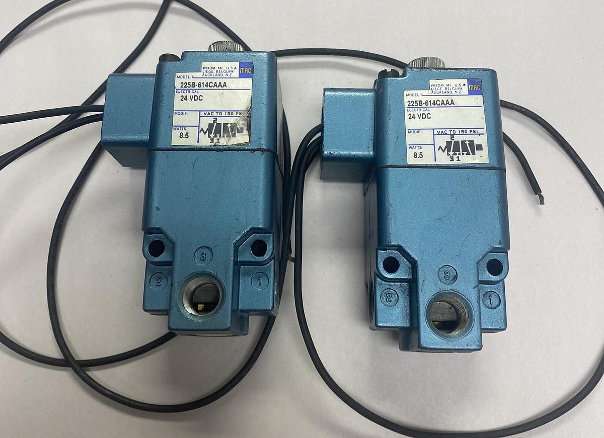 Used Mac,225B-614CAAA,Solenoid Valve Lot Of 2