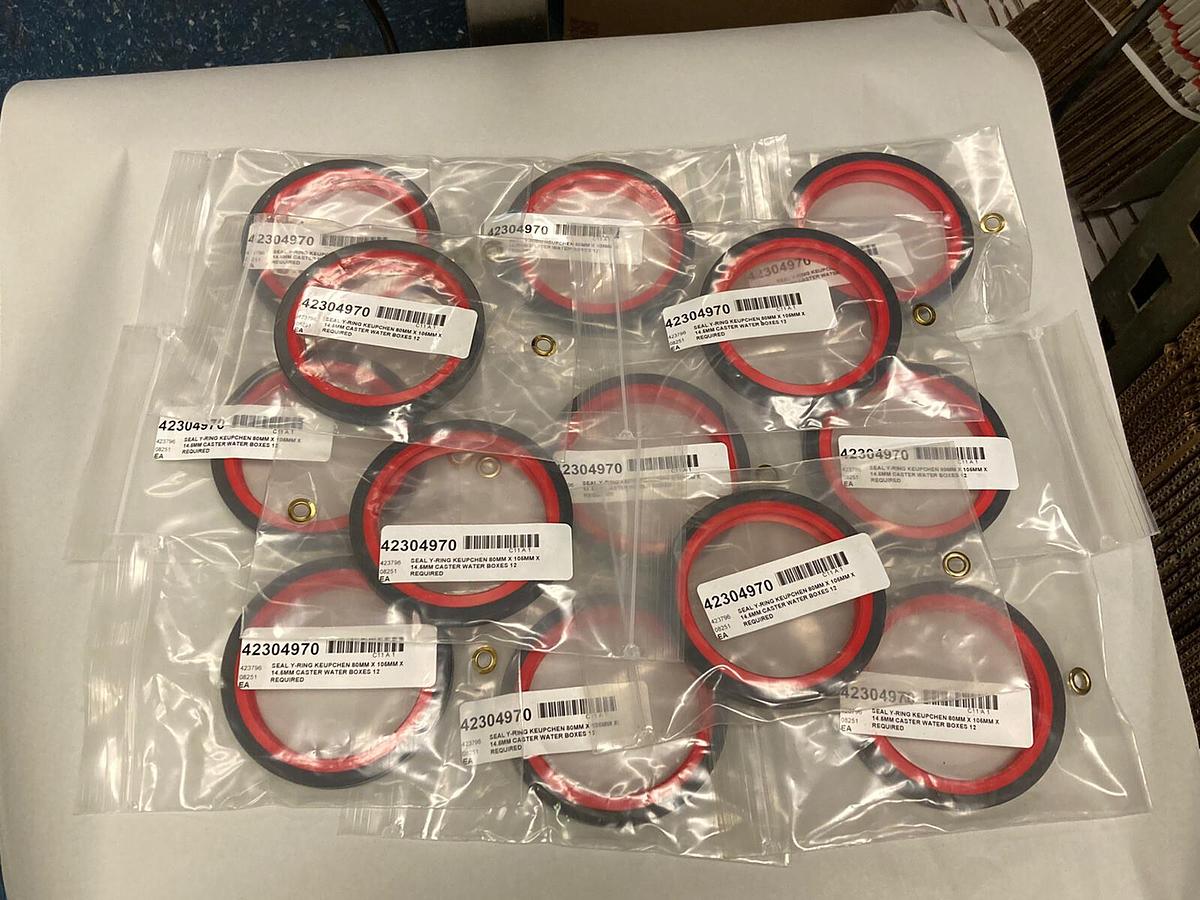 Used Keupchen,80mm x 105 mm x 14.5 mm,Seal Y-Ring Lot of 13