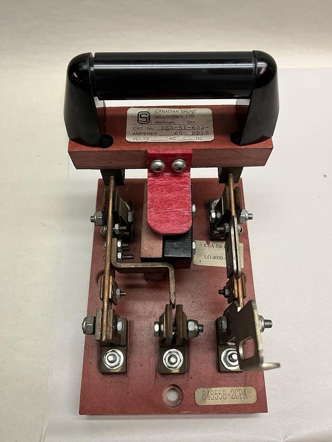 Used CANADIAN SHUNT,REA-51-602-FPLZ,KNIFE SWITCH 60AMP