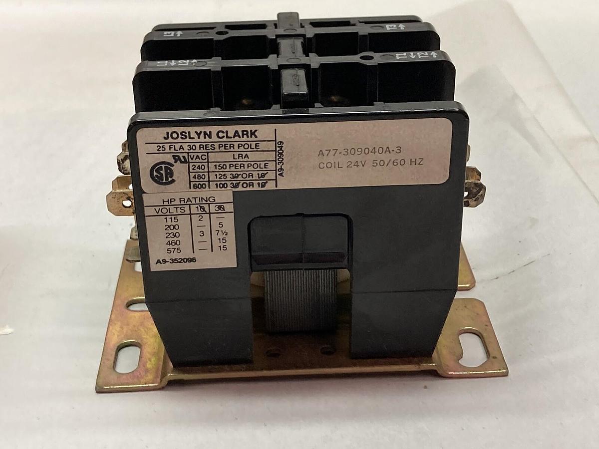 Joslyn Clark,DP3C253-24,3-Pole Definite Purpose Contactor 25A