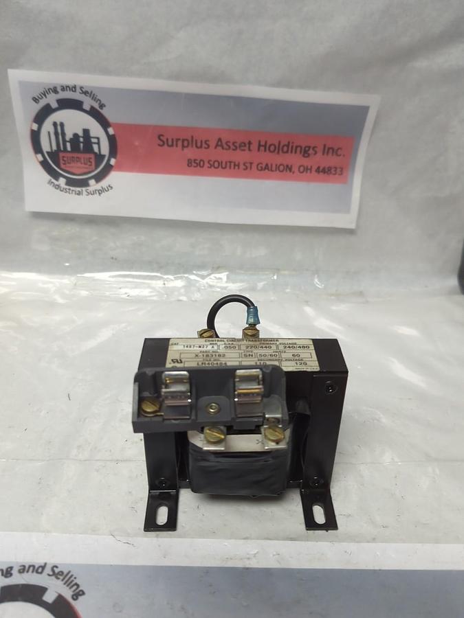 Used ALLEN-BRADLEY,1497-N27,SERIES A CONTROL CIRCUIT TRANSFORMER X-183182 110/120V
