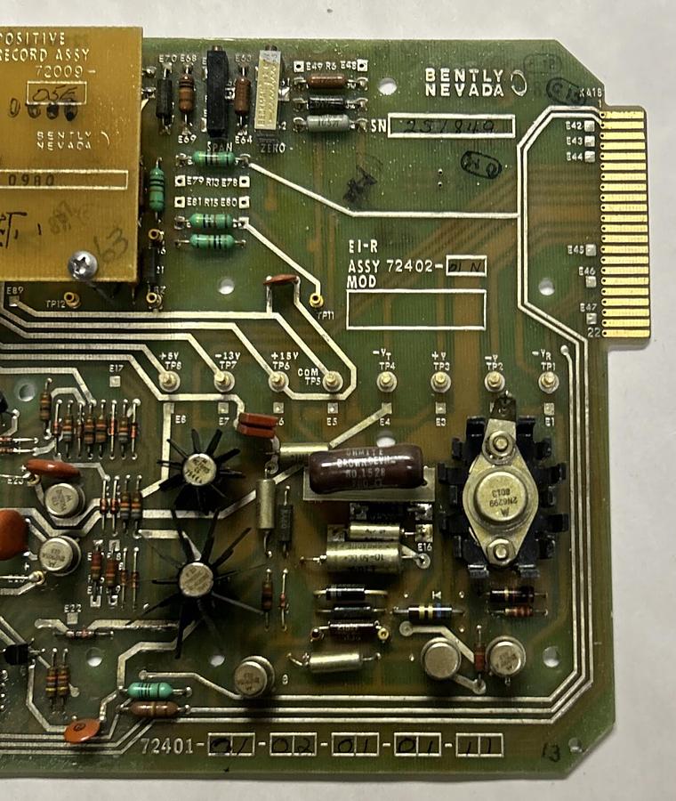 Used BENTLY NEVADA,72402-01,PC CIRCUIT BOARD