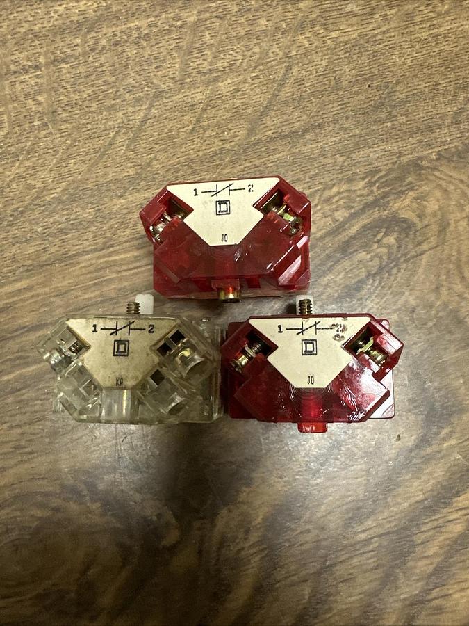 Square D,9001-KA-3,Contact Block LOT of 3