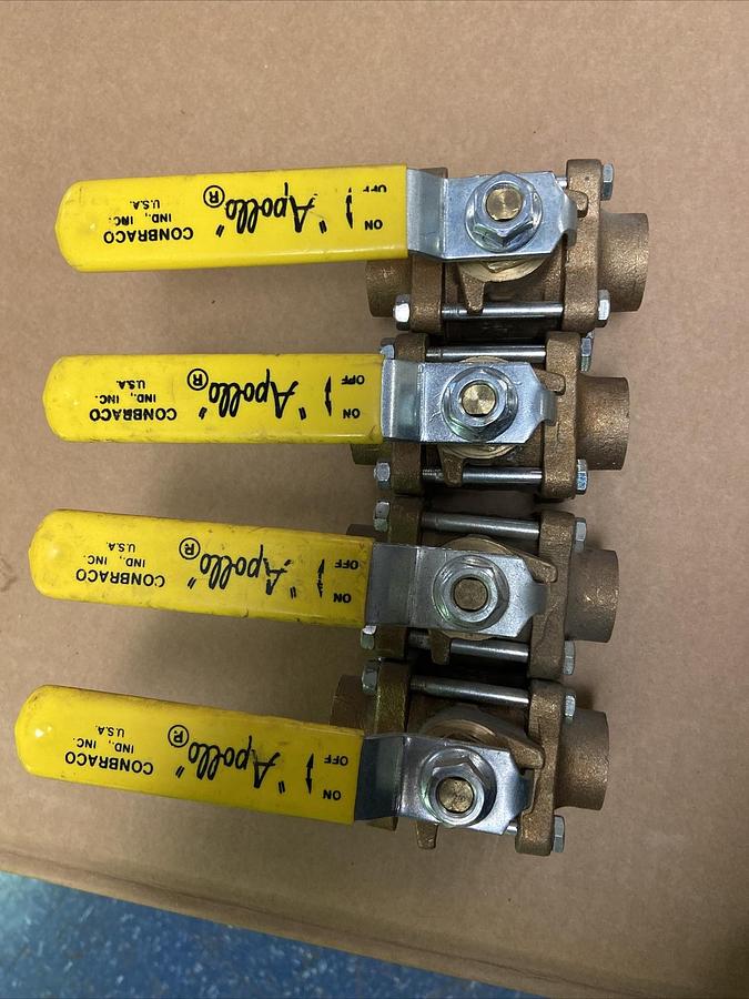 Apollo,600 WOG,1 INCH Sweat Solder Ball Valve Lot of 4