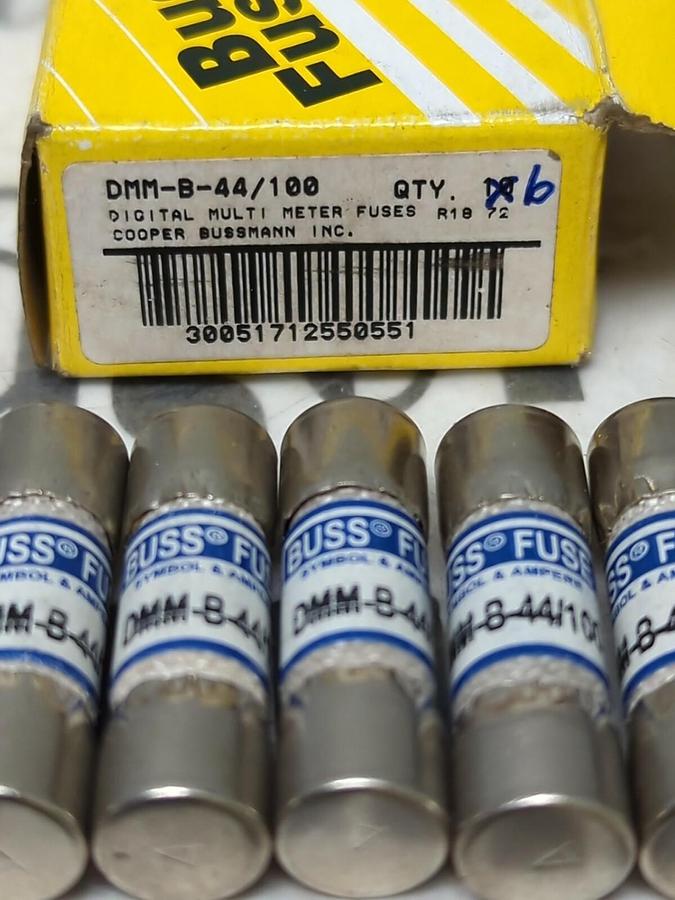 COOPER BUSSMANN,DMM-B-44/100,DIGITAL MULTIMETER FUSE BOX OF 6 NOS
