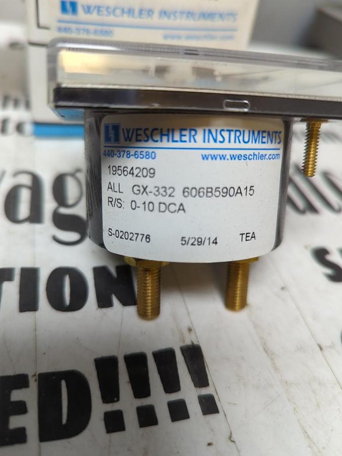 WESCHLER,19564209  GX-332 606B591A13 R/S: 0-10DCA,PANEL METER NOS