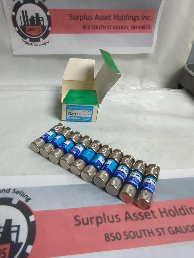 LITTELFUSE,KLNR10,FAST ACTING 10 AMP FUSES BOX OF 10 NOS