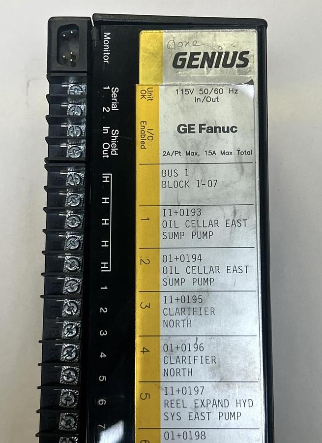 Used GE FANUC,IC660BBD100,IN / OUT GENIUS BLOCK MODULE