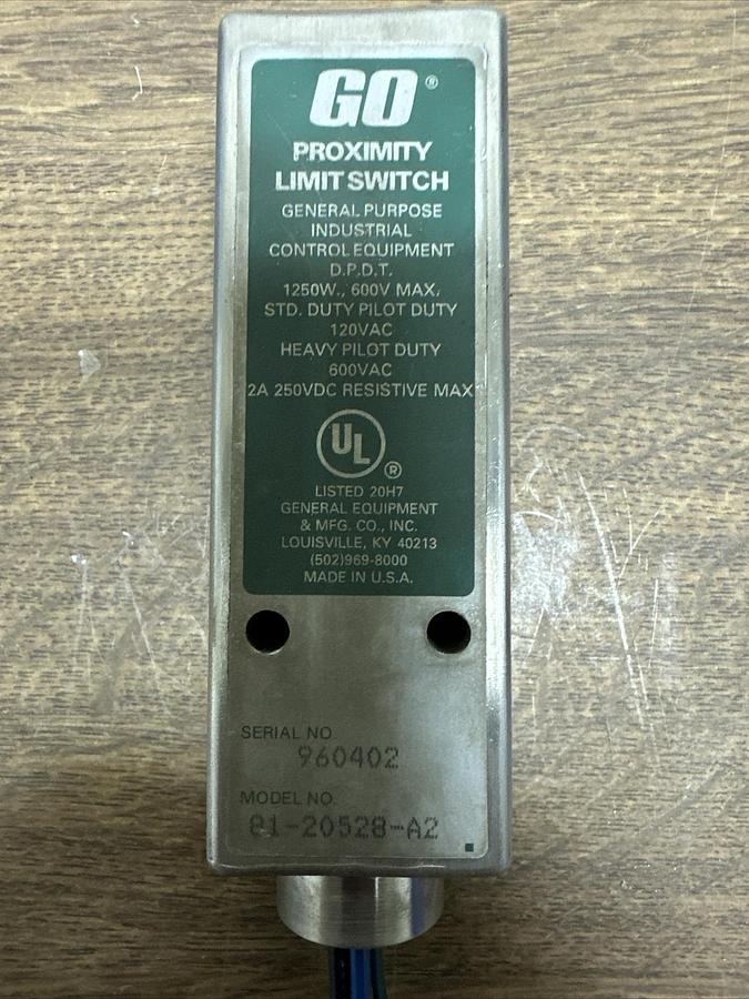 Used Topworx,81-20528-A2,Proximity Limit Go Switch