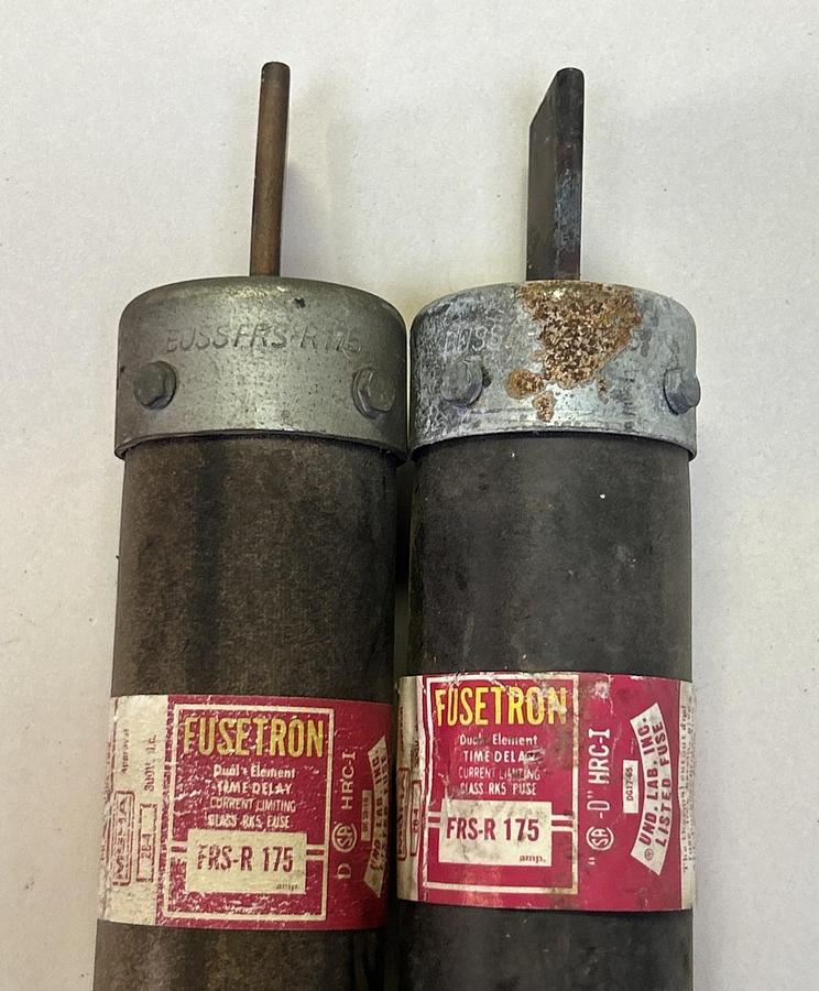 Used BUSSMANN,FRS-R-175,FUSETRON FUSE 175A 600V LOT OF 2