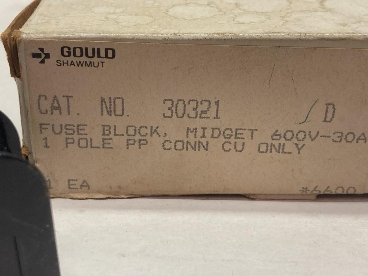 Gould Shawmut,30321,1-Pole Fuse Block 600V 30A