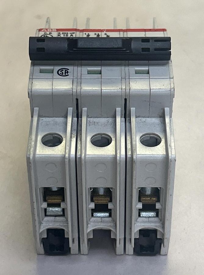 Used ABB,S203UP,CIRCUIT BREAKER 15A 277V 3P