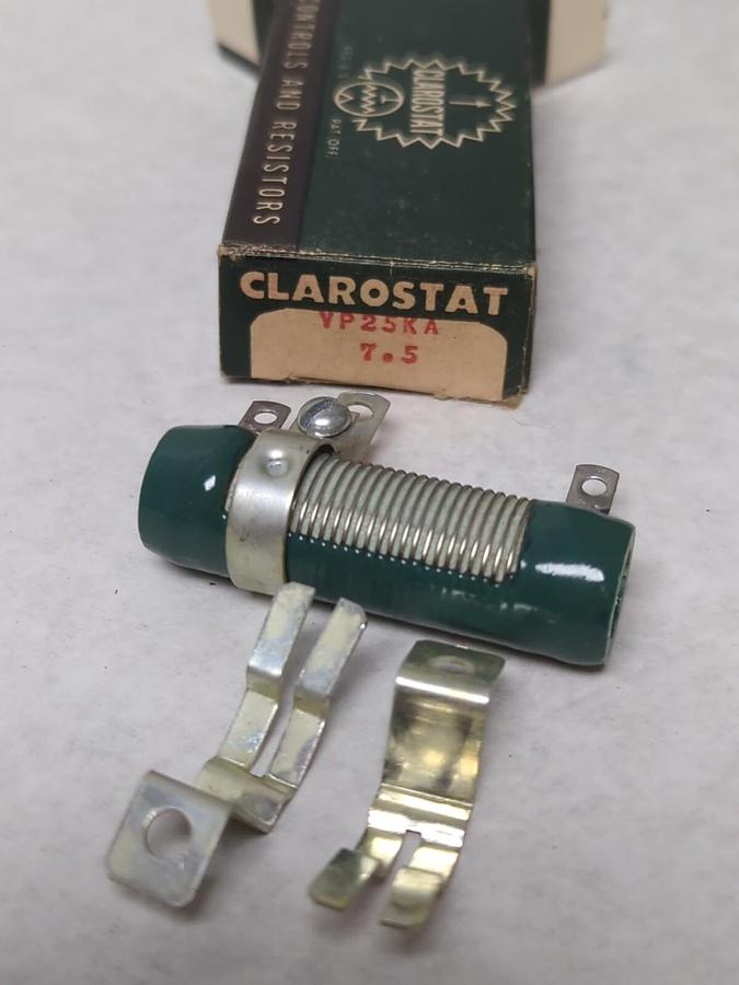 CLAROSTAT,VP25KA,RESISTOR 7.5 LOT OF 2 NOS