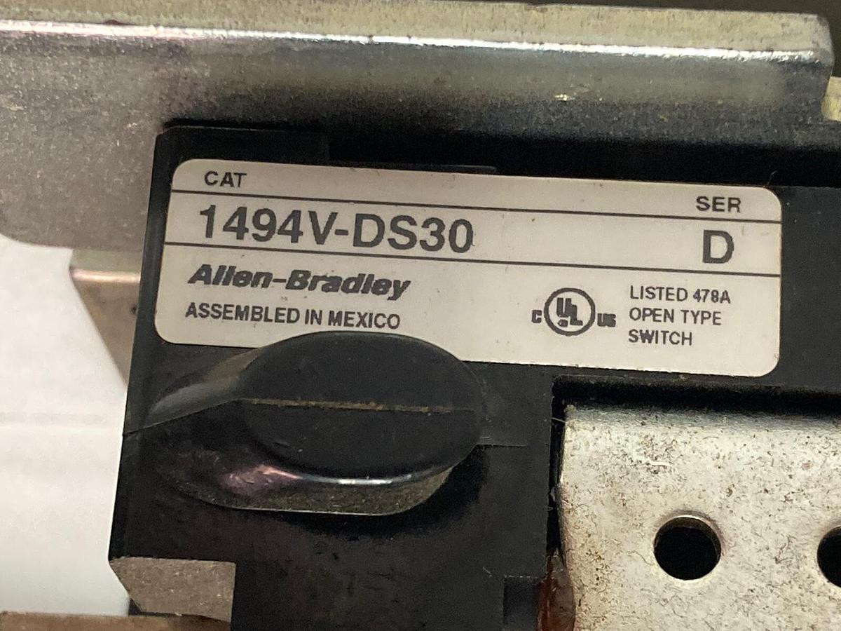Used Allen Bradley,1494V-DS30,Disconnect Switch Ser D