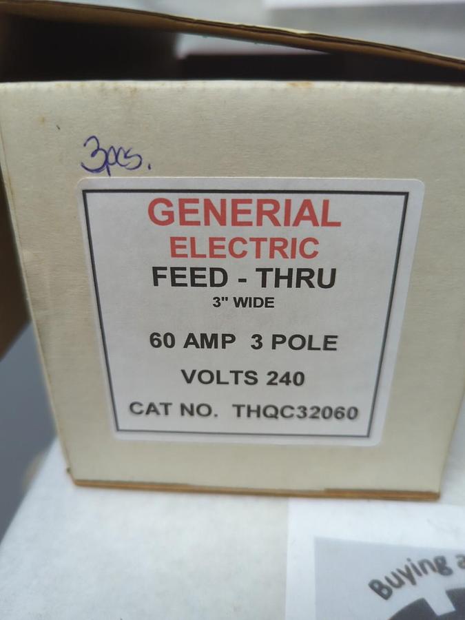 Used GENERAL ELECTRIC,THQC32060,CIRCUIT BREAKER 60 AMP 3-POLE LOT OF 3 PRE-OWNED