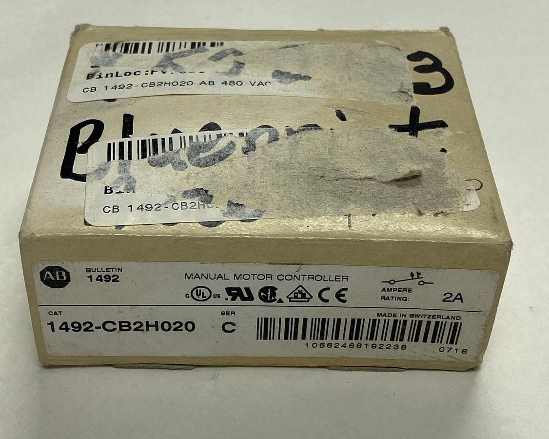 Used ALLEN BRADLEY,1492-CB2H020,MANUAL MOTOR CONTROLLER NEW