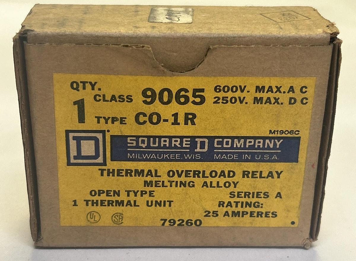SQUARE D,9065C0-1R,THERMAL OVERLOAD RELAY NOS