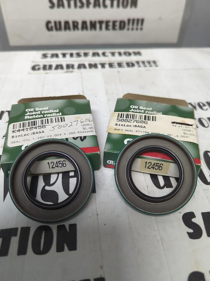 CHICAGO RAWHIDE,12456,OIL SEALS 1.25 IN X 2.004 IN LOT OF 2 NOS