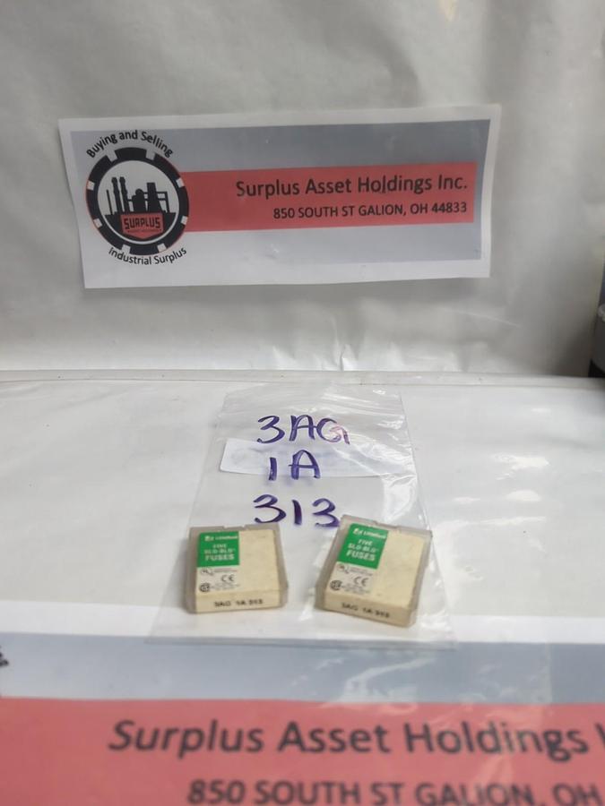 LITTELFUSE,3AG-1A-313,SLO-BLO 1 AMP FUSE LOT OF 10 NOS