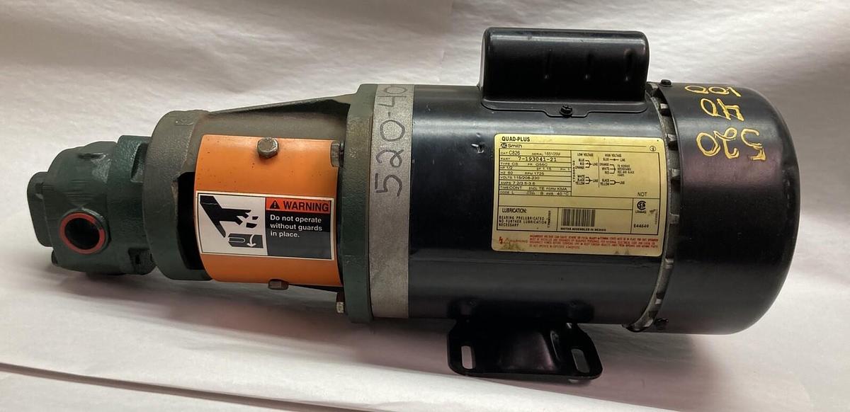 Used AO Smith,7-193041-21,1-Phase Quad-Plus Motor 1/2Hp 60Hz 1725rpm