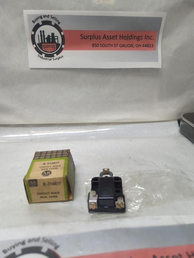 ALLEN BRADLEY,X-216877,CONTACT BLOCK WITH COVER NOS