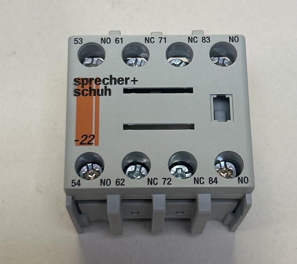 Used SPRECHER+SCHUH,CS7-PV-22,AUXILIARY CONTACT BLOCK NEW