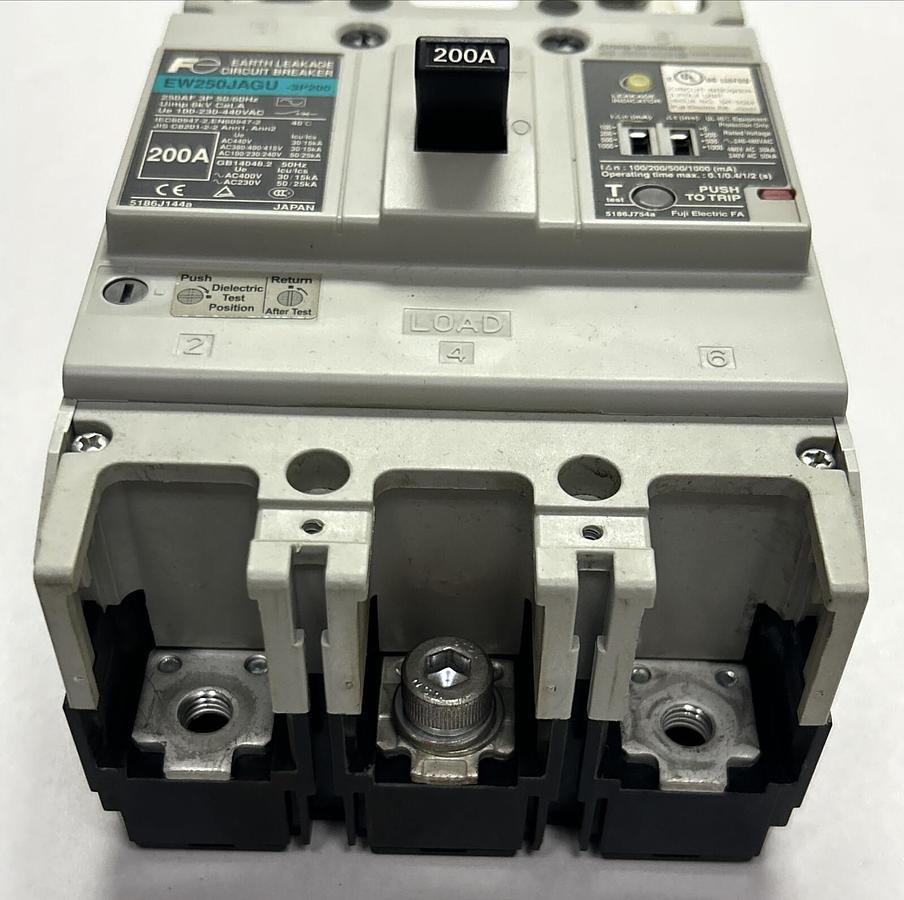 Used FUJI,EW250JAGU,CIRCUIT BREAKER 200A 3P