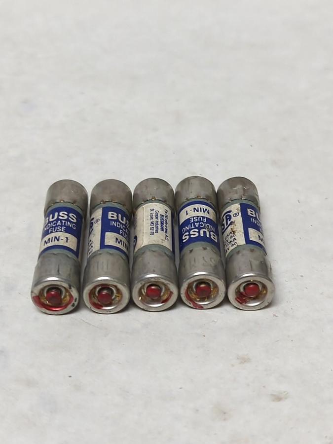 COOPER BUSSMANN,MIN-1,INDICATING FUSE LOT OF 5 NOS