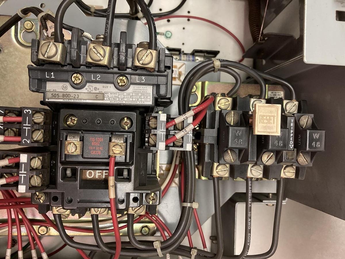 Used Allen-Bradley,2106B,Size 1 Fused MCC 20 Inch Reversing Starter Feeder Bucket