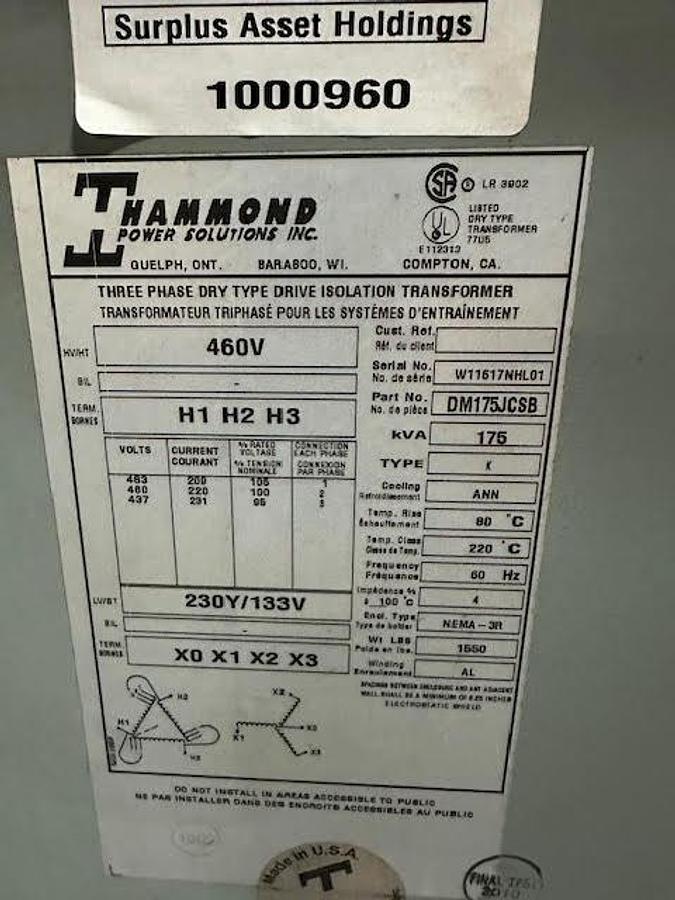 Used Hammond 175
