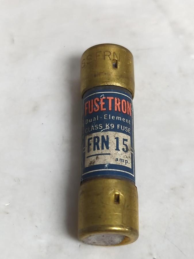 Used COOPER BUSSMANN,FRN15,FUSETRON 15 AMP FUSE LOT OF 4 PRE-OWNED