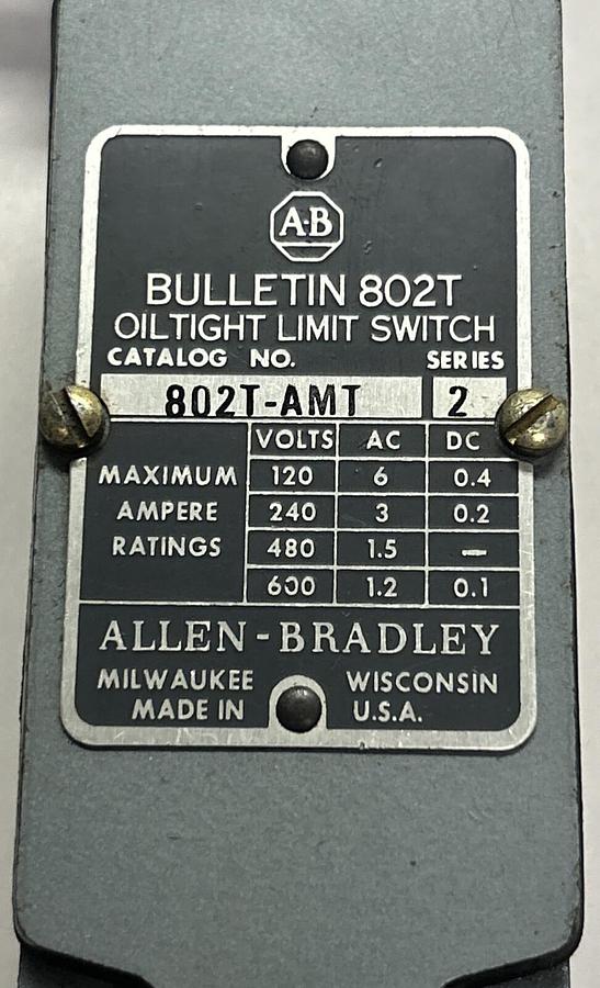 ALLEN BRADLEY,802T-AMT,LIMIT SWITCH NOS