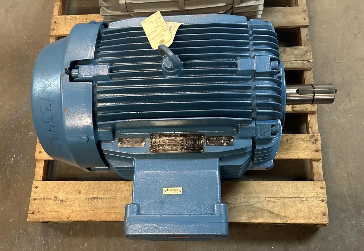 Used WEG,04009XP3E365T,SEVERE DUTY MOTOR 40HP 855RPM 208-230/460V 3PH 364/5T FRAME