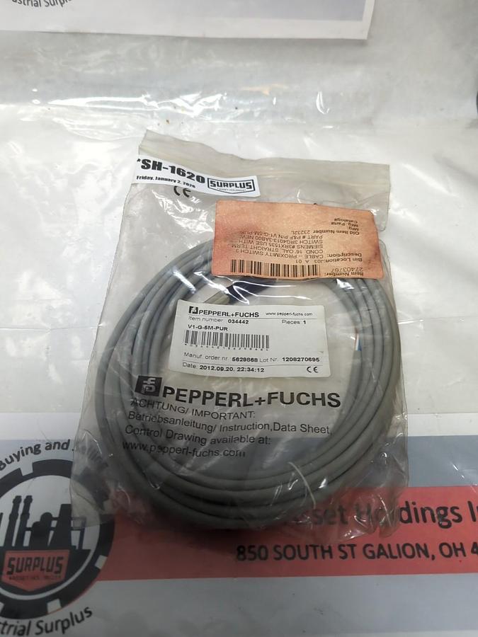 PEPPERL+FUCHS,V1-G-5M-PUR,PROXIMITY SWITCH NOS