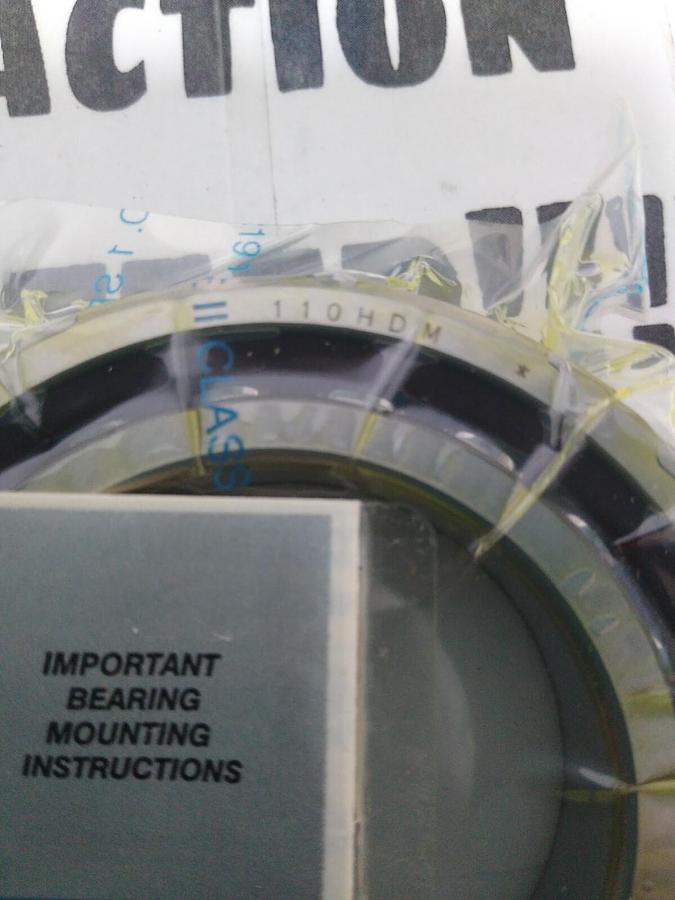 Barden,110HDM,Angular Contact Bearing NOS