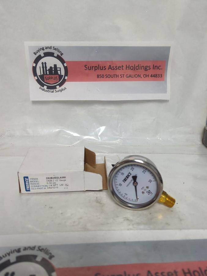 TRERICE,D82B,PRESSURE GAUGE 0-30PSI 1/4 NPT LM NOS