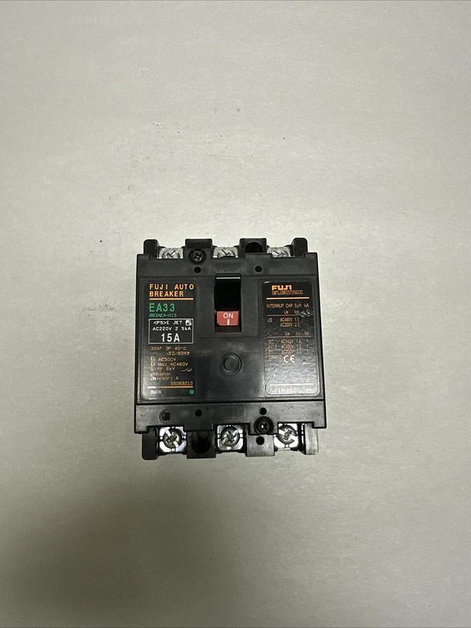 Used Fuji,EA33,3 Pole 15 Amp Breaker